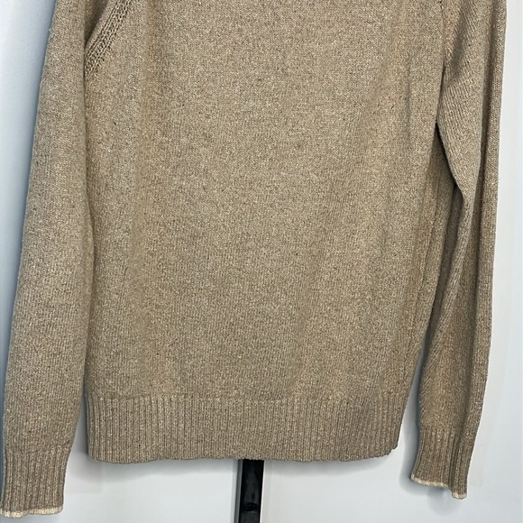 Peter Millar Men’s Shawl Pullover Seaside Sand Sweater Sz M Cotton Flax & Silk - Picture 10 of 16
